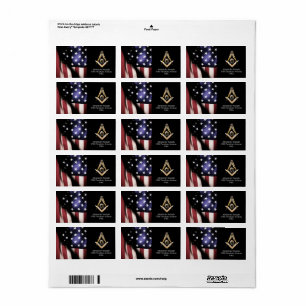 Masonic Minds (geelachtig) Etiket