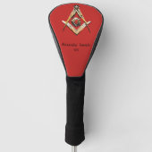 Masonic Minds (geelachtig) Golfheadcover (Voorkant)