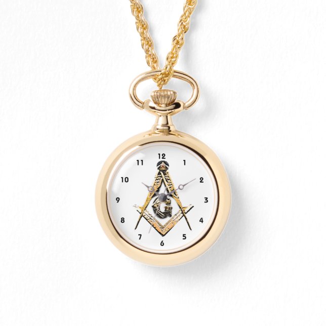 Masonic Minds (geelachtig) Horloge (Voorkant)