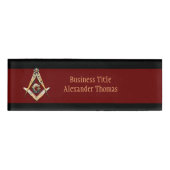 Masonic Minds (geelachtig) Naambadge (Voorkant)