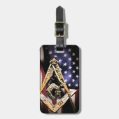 Masonic Minds (geelachtig) Verenigde Staten van Am Bagagelabel (Voorkant verticaal)