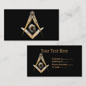Masonic Minds (geelachtig) Visitekaartje (Voorkant / Achterkant)