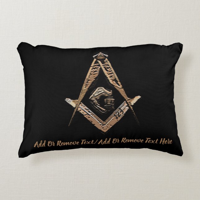 Masonic Minds (Golden) Accent Kussen (Voorkant)