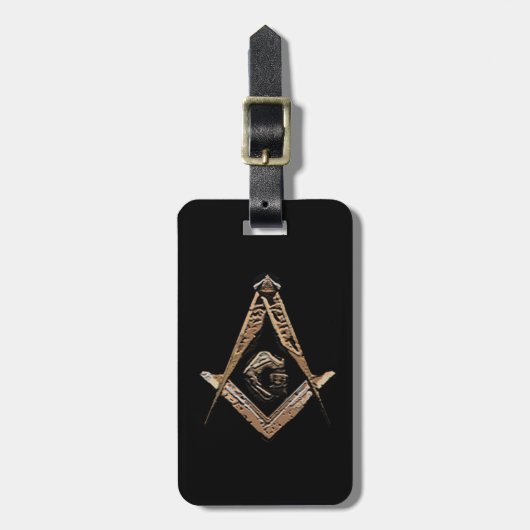 Masonic Minds (Golden) Bagagelabel (Voorkant verticaal)