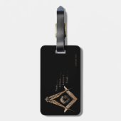 Masonic Minds (Golden) Bagagelabel (Achterkant verticaal)