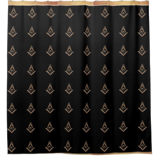 Masonic Minds (Golden) Douchegordijn (Voorkant)