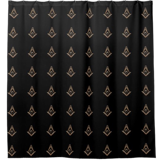 Masonic Minds (Golden) Douchegordijn (Voorkant)