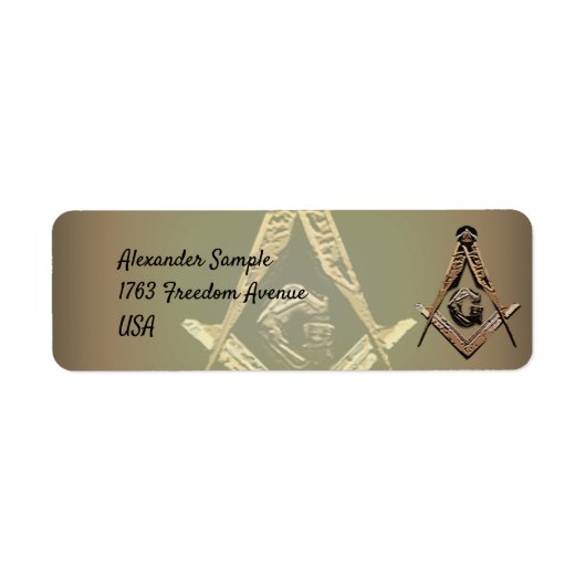 Masonic Minds (Golden) Etiket (Voorkant)