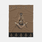 Masonic Minds (Golden) Fleece Deken (Voorkant)