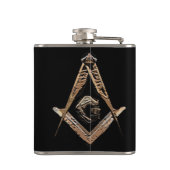 Masonic Minds (Golden) Heupfles (Achterkant)