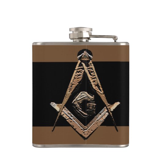 Masonic Minds (Golden) Heupfles (Achterkant)