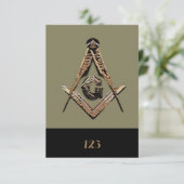 Masonic Minds (Golden) Kaart (Staand voorkant)