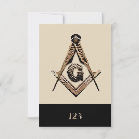 Masonic Minds (Golden) Kaart (Voorkant)