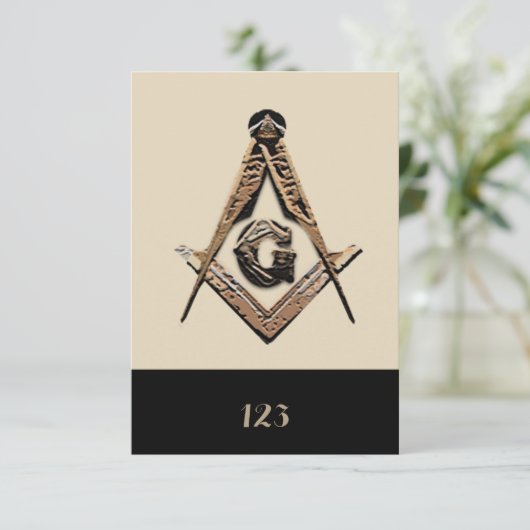 Masonic Minds (Golden) Kaart (Staand voorkant)