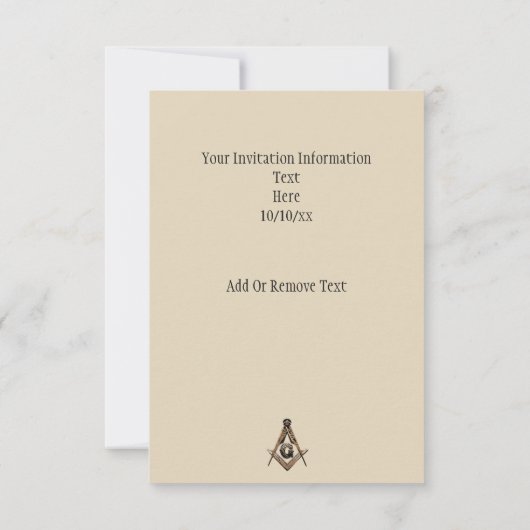 Masonic Minds (Golden) Kaart (Achterkant)