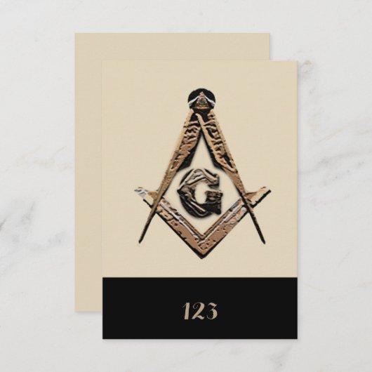 Masonic Minds (Golden) Kaart (Voorkant / Achterkant)