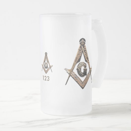 Masonic Minds (Golden) Matglas Bierpul (Voorkant rechts)