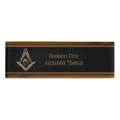 Masonic Minds (Golden) Naambadge (Voorkant)