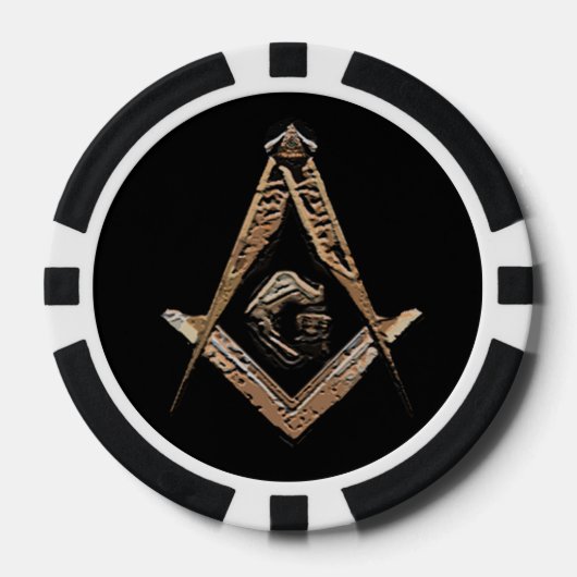 Masonic Minds (Golden) Poker Chips (Voorkant)