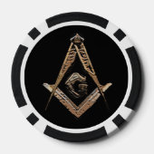 Masonic Minds (Golden) Poker Chips (Achterkant)