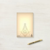 Masonic Minds (Golden) Post-it® Notes (Op bureau)