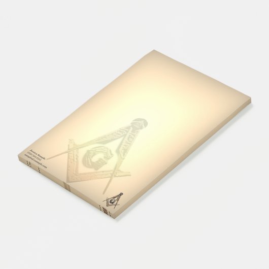 Masonic Minds (Golden) Post-it® Notes (Schuin)