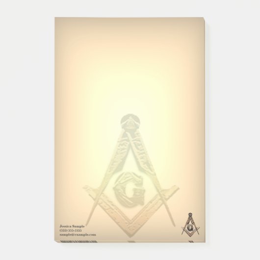 Masonic Minds (Golden) Post-it® Notes (Voorkant)