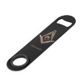 Masonic Minds (Golden) Speed Flessenopener (Achterkant Gekanteld)