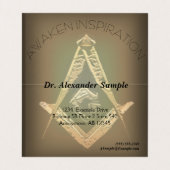 Masonic Minds (Golden) Visitekaartje (Binnenkant ongevouwen)