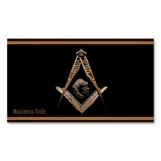 Masonic Minds (Golden) Visitekaartje Magneet (Voorkant)