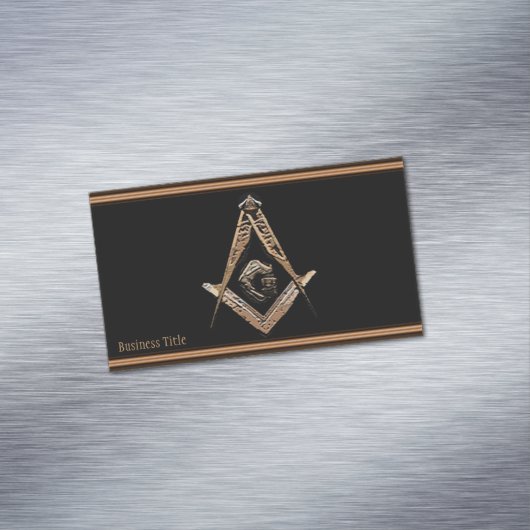 Masonic Minds (Golden) Visitekaartje Magneet (Voorbeeld)