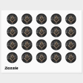Masonic Minds (GoldenSwish) Ronde Sticker (Vel)