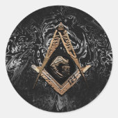 Masonic Minds (GoldenSwish) Ronde Sticker (Voorkant)