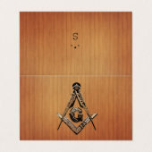 Masonic Minds (GoldenWooded) Visitekaartje (Buitenkant ongevouwen)