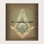 Masonic Minds (GoldenWooded) Visitekaartje (Binnenkant ongevouwen)