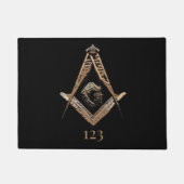 Masonic Minds (Gouden Bruin) Deurmat (Voorkant)
