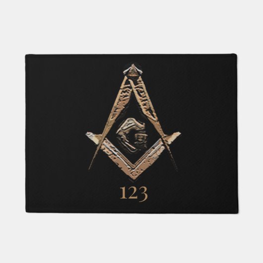 Masonic Minds (Gouden Bruin) Deurmat (Voorkant)