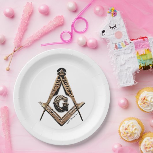 Masonic Minds (Gouden Bruin) Papieren Bordje (Feest)