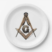 Masonic Minds (Gouden Bruin) Papieren Bordje (Voorkant)