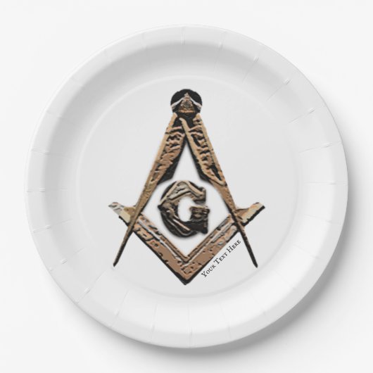 Masonic Minds (Gouden Bruin) Papieren Bordje (Voorkant)