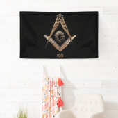 Masonic Minds (Gouden Bruin) Spandoek (Insitu)