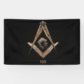 Masonic Minds (Gouden Bruin) Spandoek (Horizontaal)