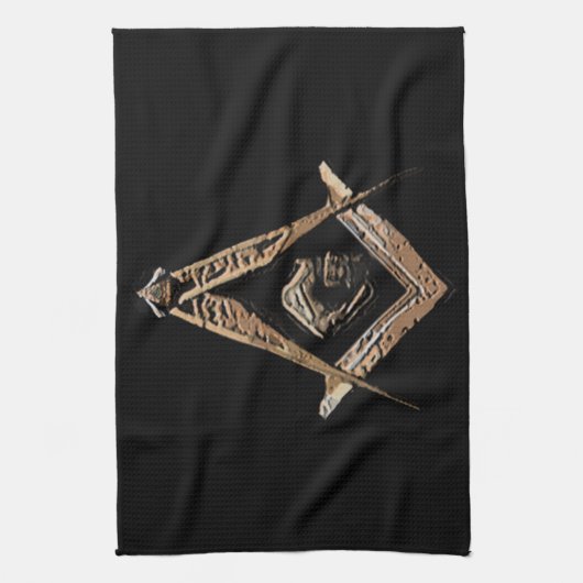 Masonic Minds (Gouden Bruin) Theedoek (Verticaal)