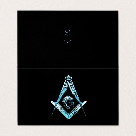 Masonic Minds (helder blauw) Visitekaartje (Buitenkant ongevouwen)
