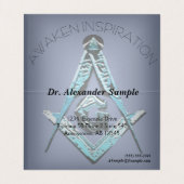Masonic Minds (helder blauw) Visitekaartje (Binnenkant ongevouwen)