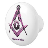 Masonic Minds (roze) Keramische Knop (Rechts)