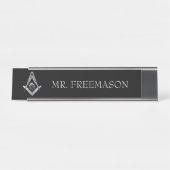 Masonic Minds (Silvery) Bureau Naambordje (Voorkant)