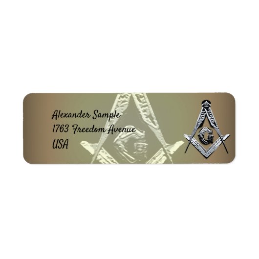 Masonic Minds (Silvery) Etiket (Voorkant)