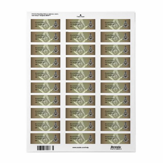 Masonic Minds (Silvery) Etiket (Full Sheet)