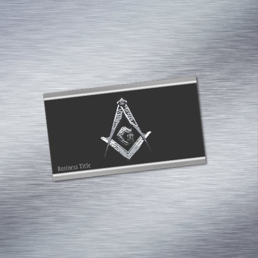Masonic Minds (Silvery) Visitekaartje Magneet (Voorbeeld)